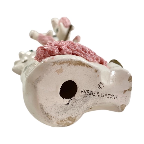VTG 50’s Kreiss Pink Porcelain Spaghetti Horses - Picture 6 of 6
